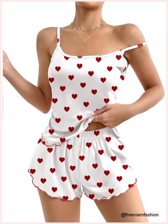 Other - Soft Cami Pajama Set with Adjustable Tank Top and Elastic Shorts